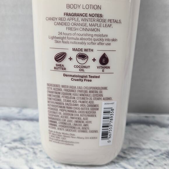 Sealed Bath and Bodyworks Winter Candy Apple 24 Hour Body Lotion 8oz Shea Butter - Picture 7 of 8